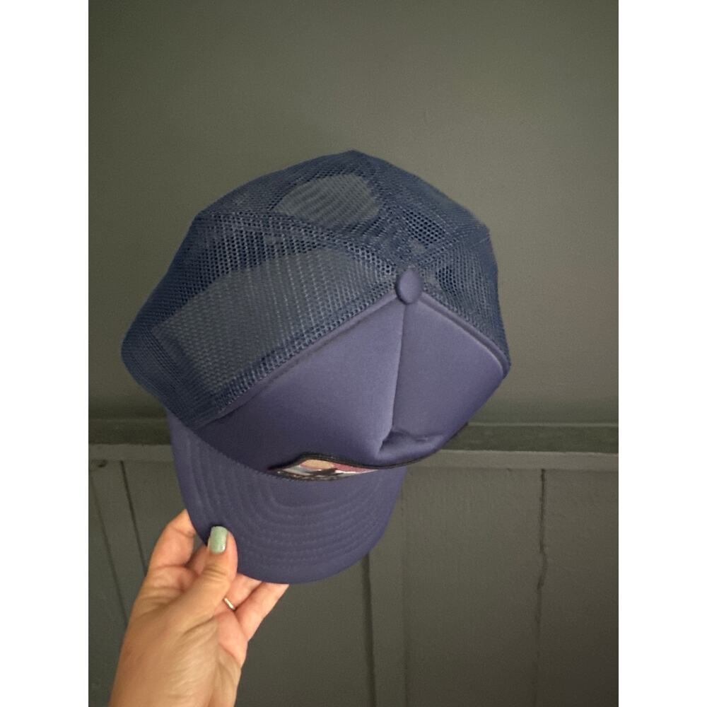 Vintage California Redwoods Trucker Hat Cap Deep Blue Adjustable - Picture 7 of 8
